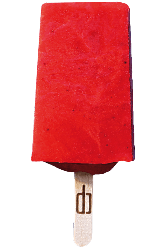 California Pops Eis am Stil Erdbeer Sorbet