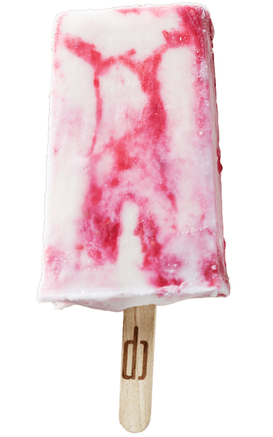 California Pops Eis am Stil Himbeere Joghurt